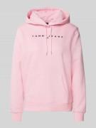 Tommy Jeans Regular Fit Hoodie mit Label-Stitching in Pink, Größe S