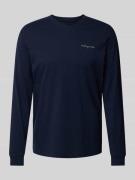 Tommy Jeans Slim Fit Longsleeve mit Label-Print in Marine, Größe S