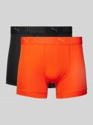 Puma Boxershorts mit elastischem Label-Bund im 2er-Pack in Orange, Grö...