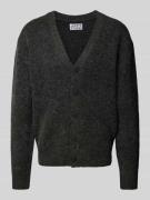 JAKE*S STUDIO MEN Strickjacke mit Knopfleiste und Woll-Anteil in Black...