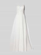 Mascara Brautkleid mit Paillettenbesatz in Offwhite, Größe 44