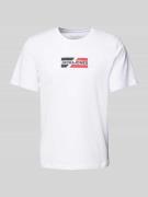 Jack & Jones T-Shirt mit Label-Print Modell 'CORP' in Weiss, Größe S
