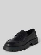 Guess Penny-Loafer aus Leder mit Schaftbrücke Modell 'GORIZIA' in Blac...