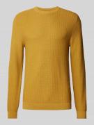 MCNEAL Regular Fit Strickpullover aus reiner Baumwolle in Schilf Melan...