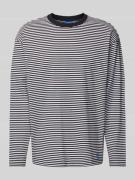 Hugo Blue Longsleeve mit Logo-Stitching in Black, Größe XXL