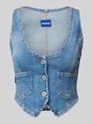 Hugo Blue Jeansweste mit Knopfleiste Modell 'Gardenia' in Jeansblau, G...