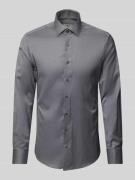 ETERNA Slim Fit Business-Hemd mit Knopfleiste in Black, Größe 40