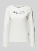 Marc O'Polo Longsleeve mit Label-Print in Offwhite, Größe XS