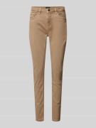 monari Slim Fit Jeans mit Strasssteinbesatz in Beige, Größe 36