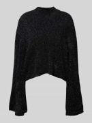 Gestuz Strickpullover mit Turtleneck Modell 'Flina' in Black, Größe M