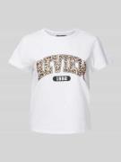 Review T-Shirt mit Logo-Print in Weiss, Größe XS