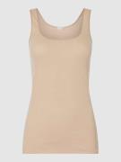 Hanro Unterhemd aus Baumwolle - nahtlos Modell Cotton Seamless in Beig...