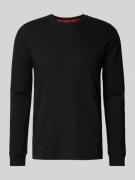 HUGO Longsleeve mit Rundhalsausschnitt Modell 'Austin' in Black, Größe...