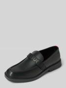 HUGO Loafers mit Label-Details Modell 'Iker' in Black, Größe 40