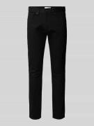 SELECTED HOMME Slim Fit Jeans im 5-Pocket-Design Modell 'LEON' in Blac...