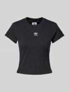 adidas Originals T-Shirt mit Label-Stitching in Black, Größe L