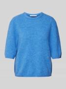 Gestuz Strickpullover mit gerippten Abschlüssen Modell 'Alpha' in Aqua...