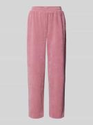 ICHI Straight Leg Cordhose mit elastischem Bund Modell 'KATE' in Rosa,...