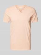 Jack & Jones T-Shirt mit V-Ausschnitt in Apricot, Größe L