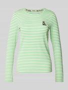 Marc Cain Longsleeve mit Motiv-Stitching in Apfel, Größe 42