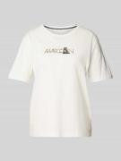 Marc Cain T-Shirt mit Label-Print in Offwhite, Größe 40