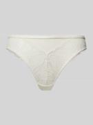 LASCANA String mit Spitzenbesatz Modell 'Alicia' in Offwhite, Größe S