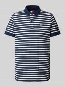 Tommy Jeans Slim Fit Poloshirt mit Logo-Stitching in Marine, Größe L