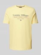 Tommy Hilfiger T-Shirt mit Label-Print in GELB, Größe L