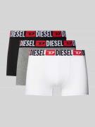 Diesel Trunks mit elastischem Logo-Bund im 3er-Pack in Mittelgrau, Grö...