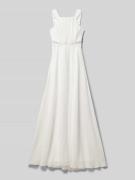 G.O.L. Abendkleid mit Zierperlenbesatz in Offwhite, Größe 164