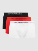 Emporio Armani Trunks mit Logo-Bund im 3er-Pack in Black, Größe L