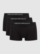 Emporio Armani Trunks mit Logo-Bund im 3er-Pack in Black, Größe L