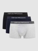 Emporio Armani Trunks mit Logo-Bund im 3er-Pack in Marine, Größe L