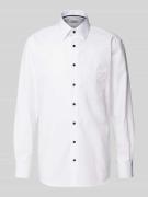 ETERNA Modern Fit Business-Hemd mit Knopfleiste in Weiss, Größe 45