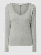 Marc O'Polo Denim Longsleeve aus reiner Baumwolle in Mittelgrau Melang...