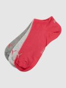 PUMA Sneakersocken mit Logo im 3er-Pack in Mittelgrau, Größe 35-38