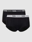 Puma Panty mit Stretch-Anteil im 2er-Pack in Black, Größe L