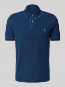 Polo Ralph Lauren Poloshirt mit Label-Stitching in Marine, Größe L