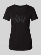 ARMANI EXCHANGE T-Shirt mit Label-Print in Black, Größe L