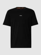 BOSS Orange T-Shirt mit Label-Print in Black, Größe L