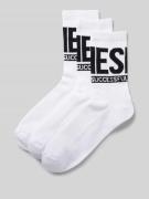 Diesel Socken mit Label-Print im 3er-Pack in Weiss, Größe 39-42