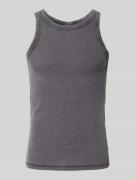 Jack & Jones Tanktop in Ripp-Optik Modell 'CONCRETE WASHED' in Anthraz...