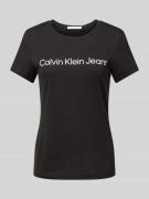 Calvin Klein Jeans T-Shirt mit Label-Print in Black, Größe XS