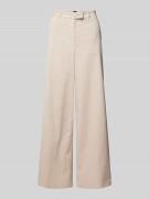 Stefanel Wide Leg Cordhose mit Gürtelschlaufen in Offwhite, Größe 38