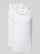 Bread & Boxers Tanktop mit gerippten Abschlüssen in Weiss, Größe XL