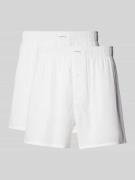 Bread & Boxers Boxershorts mit elastischem Bund in Weiss, Größe L