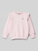 Steiff Regular Fit Sweatshirt mit Label-Patch in Rosa, Größe 104