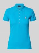Polo Ralph Lauren Poloshirt mit Label-Stitching Modell 'JULIE' in Tuer...