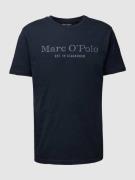 Marc O'Polo T-Shirt mit Statement- und Label-Print in Marine, Größe L