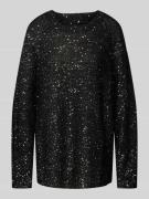 Vero Moda Regular Fit Strickpullover mit Paillettenbesatz Modell 'LEIL...